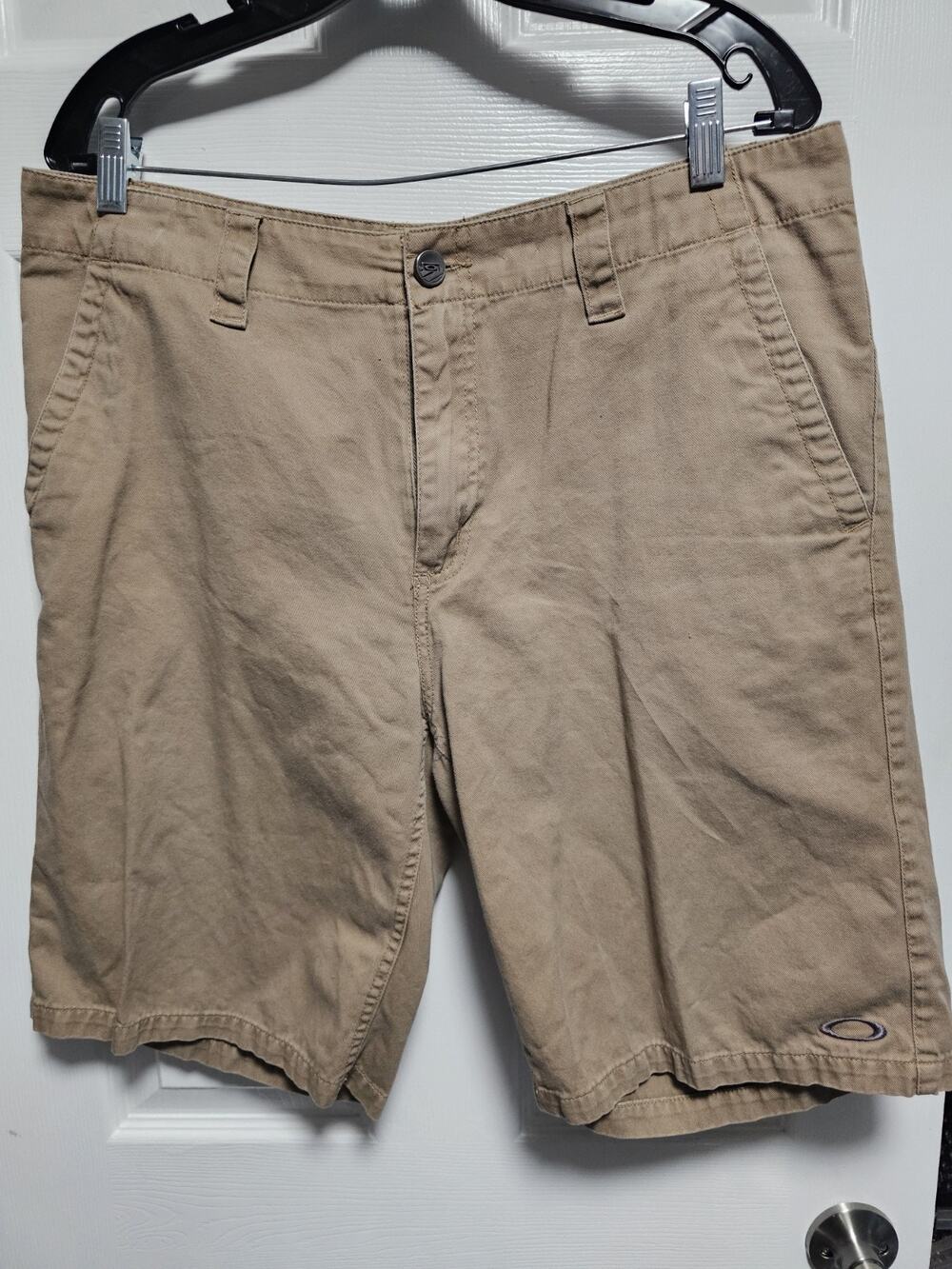 Oakley Mens 34 x 8 Twill Cotton Shorts Chino Flat Front Casual